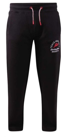 D555 Chilworth Open Hem Jogger Black - Dresy & spodenki dresowe - Dresy & Spodnie Dresowe 2XL-12XL
