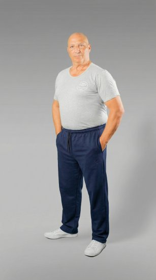 20 Nodi Grecale Stretch Fleece Cotton Sports Pants with Enzyme and Soft Touch Treatment Navy - Dresy & spodenki dresowe - Dresy & Spodnie Dresowe 2XL-12XL
