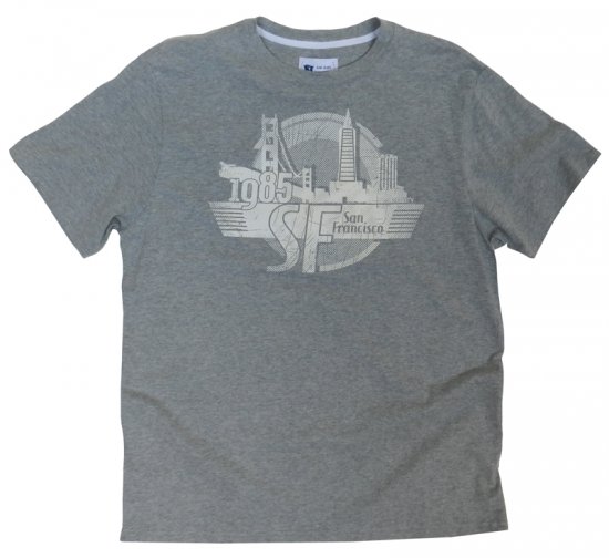 Kam Jeans S. F. Tee Grey - Koszulki - T-shirty meskie Duże Rozmiary - 2XL-14XL
