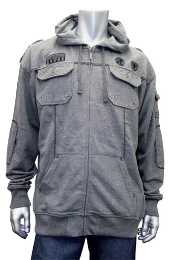 Knockout Terry Hoodie Grey - Bluzy & bluzy z kapturem - Bluzy & Bluzy z kapturem 2XL-12XL