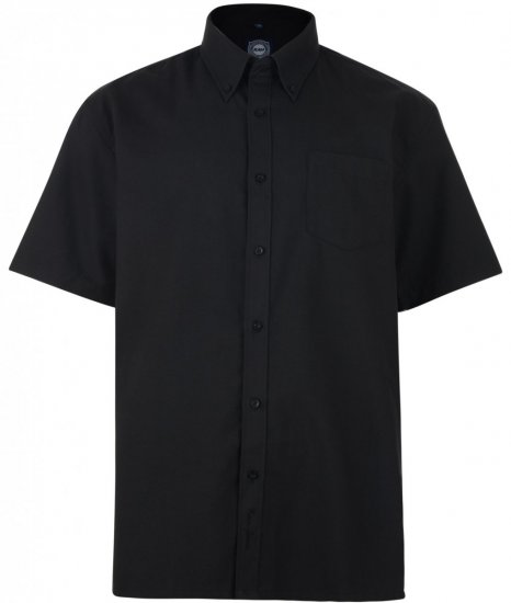 Kam Oxford shirt Short sleeve Black - Koszule - Koszule 2XL-10XL