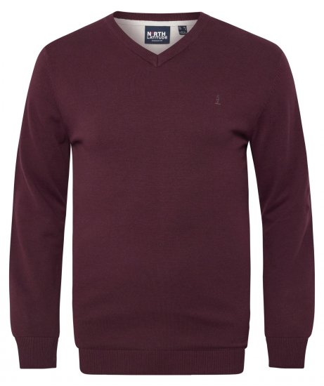North Latitude 53133 V-Neck Knit Czerwony - Bluzy & bluzy z kapturem - Bluzy & Bluzy z kapturem 2XL-12XL