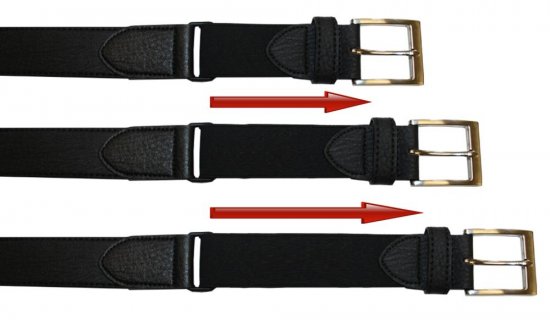 D555 Matthew X-tender belt Black, 4,4cm - Paski - Paski Duże Rozmiary - W40-W70/2XL-8XL