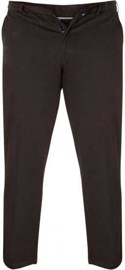D555 Bruno Stretch Chino pants with Extenda Waist Black - Dżinsy & Spodnie - Dżinsy i Spodnie - W40-W70