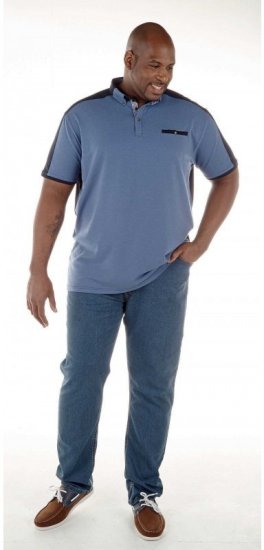 D555 Jones Polo Denim Marl/Navy - Koszulki polo - Koszulki Polo 2XL-8XL