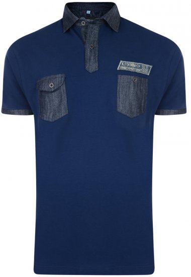 Kam Jeans Pique Polo Indigo - Koszulki polo - Koszulki Polo 2XL-8XL