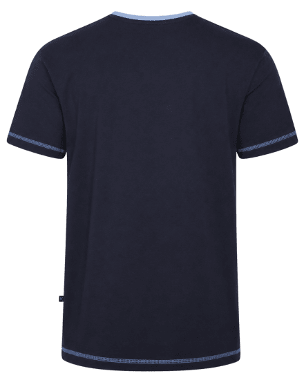 Kam Jeans 5780 Cut And Sew Panel T-Shirt Navy - Koszulki - T-shirty meskie Duże Rozmiary - 2XL-14XL