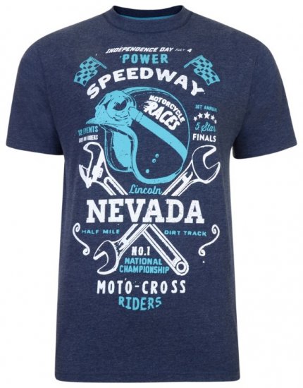 Kam Jeans Nevada Speedway Tee - Koszulki - T-shirty meskie Duże Rozmiary - 2XL-14XL