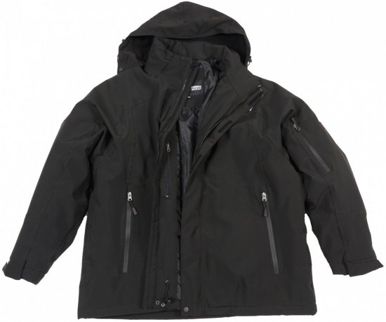 Marc & Mark Basel Tech-winter jacket Black - Kurtki Męskie Duże Rozmiary - Kurtki Duże rozmiary 2XL-8XL