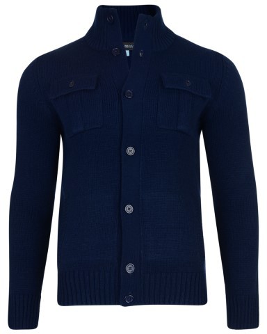 Kam Jeans Button Thru Knit Cardigan Navy - Bluzy & bluzy z kapturem - Bluzy & Bluzy z kapturem 2XL-12XL