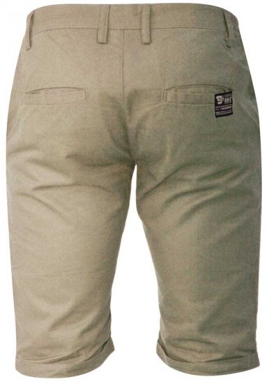 D555 PANAMA Chino Short With Side Elasticated Waist Khaki - Szorty - Szorty W40-W60