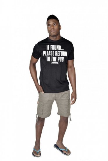 D555 SIMON 'Return To The Pub' Crew Neck T-Shirt Black - Koszulki - T-shirty meskie Duże Rozmiary - 2XL-14XL