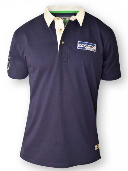 D555 NASH Short Sleeve Rugby Shirt Navy - Koszulki polo - Koszulki Polo 2XL-8XL