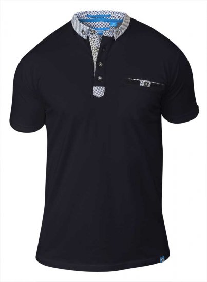 D555 HAYDEN Short Sleeve Polo Black - Koszulki polo - Koszulki Polo 2XL-8XL