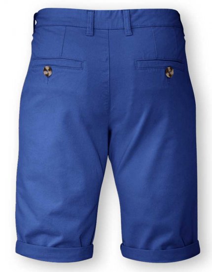D555 COLTEN Stretch Cotton Chino Shorts Blue - Szorty - Szorty W40-W60