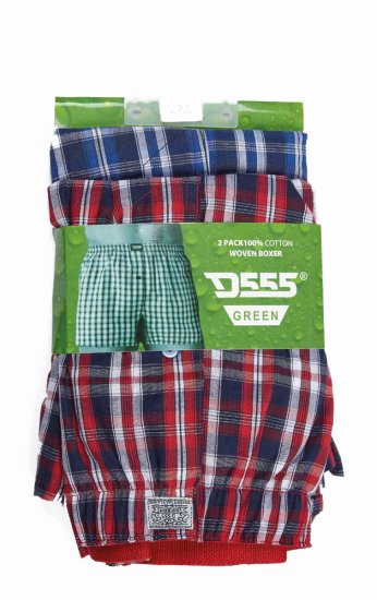 D555 PLAID Boxer Shorts Pack of Two - Bielizna & stroje kąpielowe - Bielizna & Stroje kąpielowe 2XL-8XL
