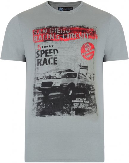 Kam Jeans Speed Race Tee - Koszulki - T-shirty meskie Duże Rozmiary - 2XL-14XL