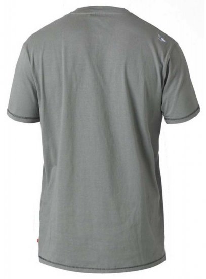 D555 OAKLEY LA Geometric Print Crew Neck T-Shirt Khaki - Koszulki - T-shirty meskie Duże Rozmiary - 2XL-14XL