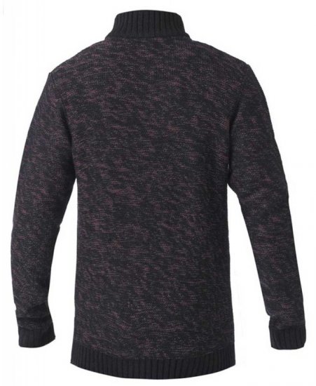 D555 MARSDEN Neck Sweater Black/Red - Bluzy & bluzy z kapturem - Bluzy & Bluzy z kapturem 2XL-12XL