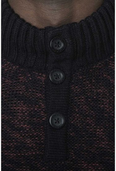 D555 MARSDEN Neck Sweater Black/Red - Bluzy & bluzy z kapturem - Bluzy & Bluzy z kapturem 2XL-12XL