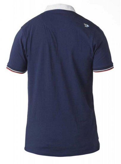 D555 GARFIELD Short Sleeve Stretch Polo Shirt Navy - Koszulki polo - Koszulki Polo 2XL-8XL