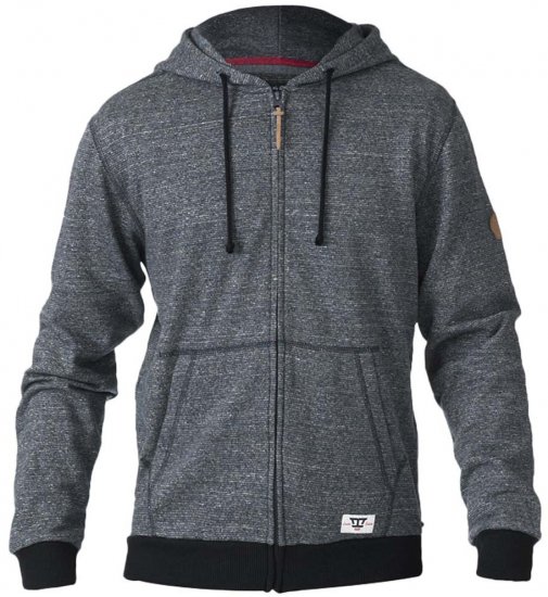 D555 Romney Full Zipper Hoodie Charcoal - Bluzy & bluzy z kapturem - Bluzy & Bluzy z kapturem 2XL-12XL