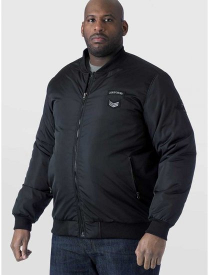 D555 Pedro Bomber Jacket Black - Kurtki Męskie Duże Rozmiary - Kurtki Duże rozmiary 2XL-8XL