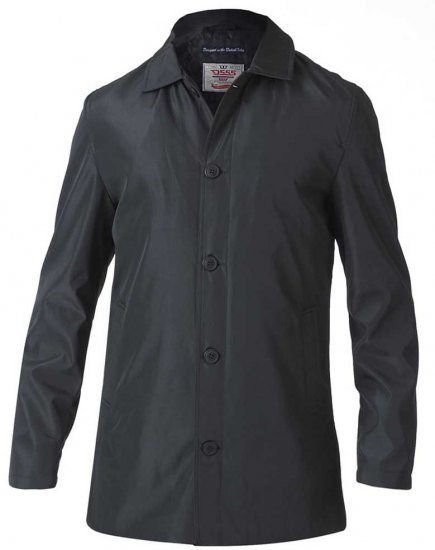 D555 Hampton Raincoat Black - Kurtki Męskie Duże Rozmiary - Kurtki Duże rozmiary 2XL-8XL