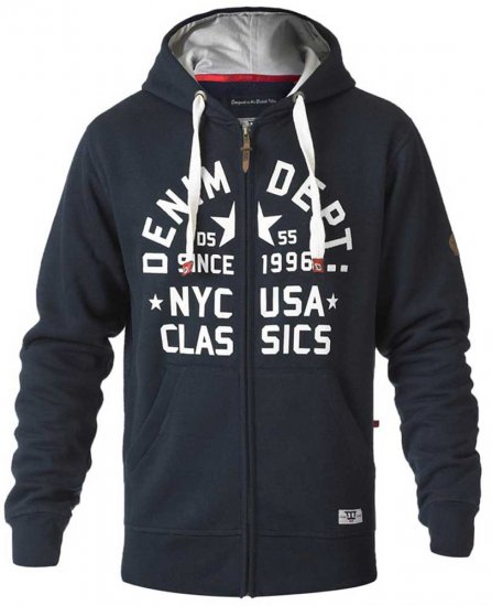 D555 Upton Hoodie Navy - Bluzy & bluzy z kapturem - Bluzy & Bluzy z kapturem 2XL-12XL