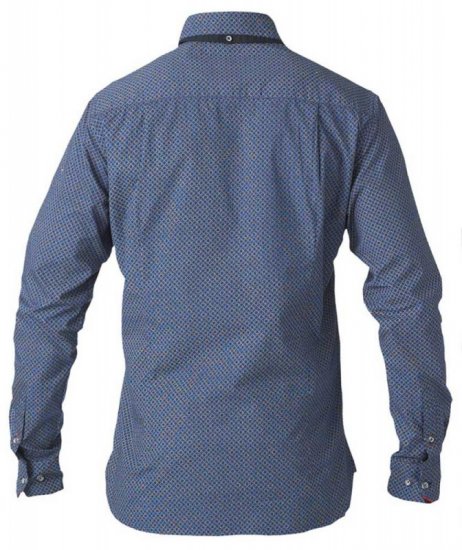 D555 Scott LS Printed Shirt Blue - Koszule - Koszule 2XL-10XL