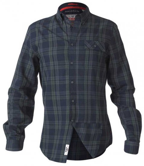 D555 Angelo LS Shirt Navy - Koszule - Koszule 2XL-10XL