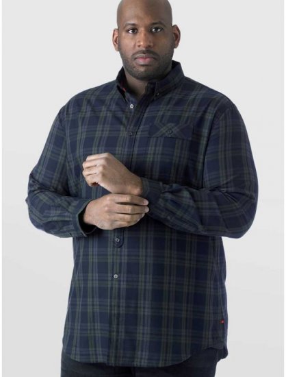 D555 Angelo LS Shirt Navy - Koszule - Koszule 2XL-10XL