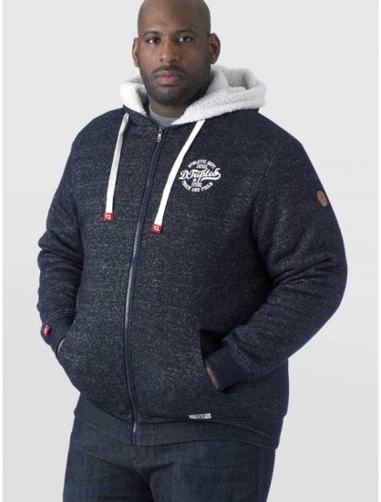 D555 Hulk Fur Lined Zipper Hood Navy - Bluzy & bluzy z kapturem - Bluzy & Bluzy z kapturem 2XL-12XL