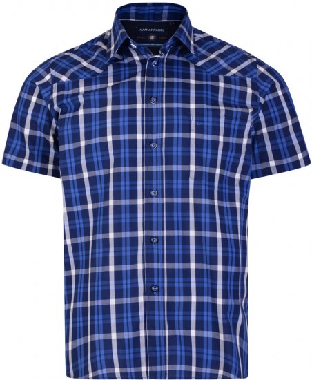 Kam Jeans 6143 Short Sleeve Shirt Navy - Koszule - Koszule 2XL-10XL