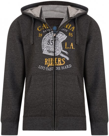Kam Jeans 772 California Rider Hoodie Charcoal - Bluzy & bluzy z kapturem - Bluzy & Bluzy z kapturem 2XL-12XL