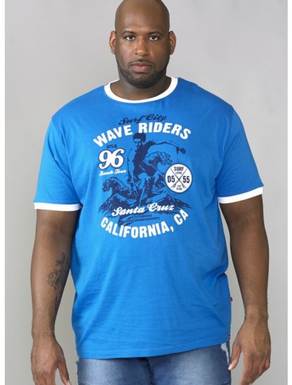 D555 Balder T-shirt Royal Blue - Koszulki - T-shirty meskie Duże Rozmiary - 2XL-14XL