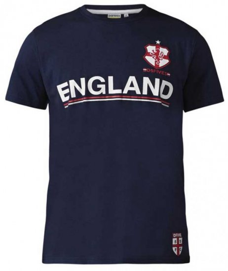 D555 Leon T-shirt Navy - Koszulki - T-shirty meskie Duże Rozmiary - 2XL-14XL