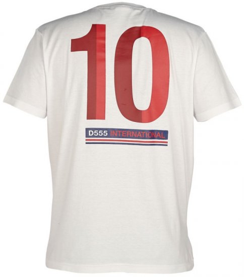 D555 Leon T-shirt White - Koszulki - T-shirty meskie Duże Rozmiary - 2XL-14XL