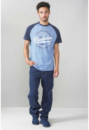 D555 Gunner T-shirt Blue - Koszulki - T-shirty meskie Duże Rozmiary - 2XL-14XL