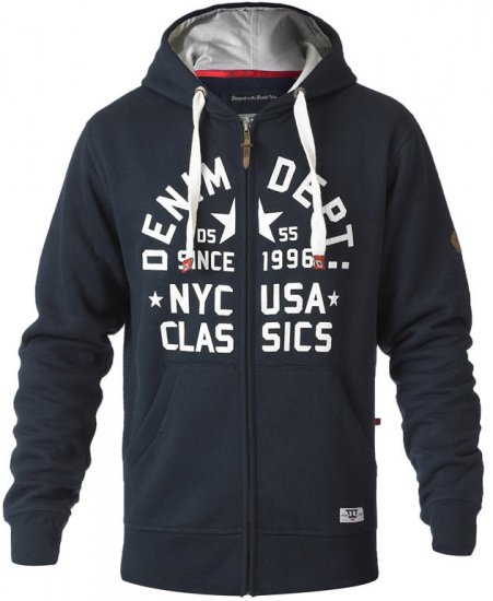 D555 Upton Hoodie Navy - Bluzy & bluzy z kapturem - Bluzy & Bluzy z kapturem 2XL-12XL
