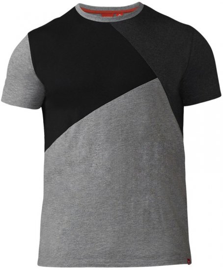 D555 Authentic T-shirt Grey - Koszulki - T-shirty meskie Duże Rozmiary - 2XL-14XL