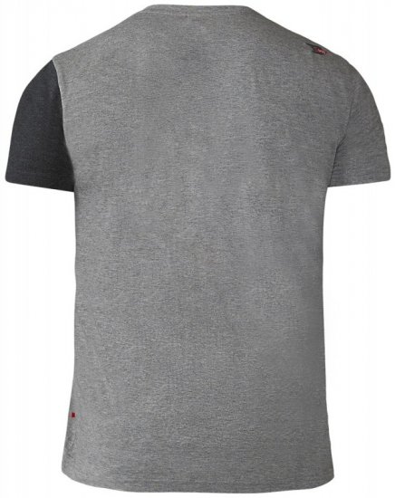 D555 Authentic T-shirt Grey - Koszulki - T-shirty meskie Duże Rozmiary - 2XL-14XL
