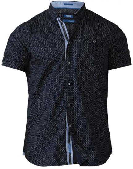 D555 Republic Short Sleeve Shirt Navy - Koszule - Koszule 2XL-10XL