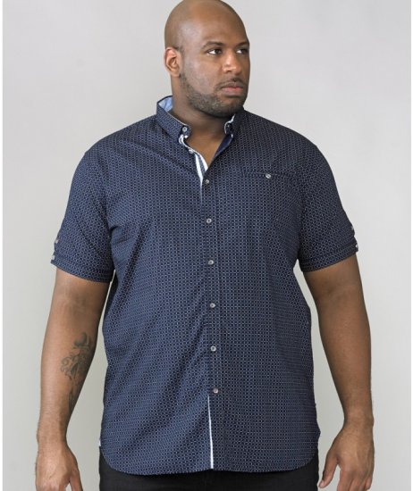 D555 Republic Short Sleeve Shirt Navy - Koszule - Koszule 2XL-10XL