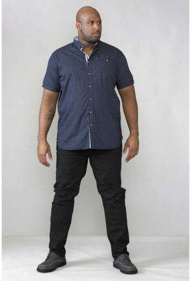 D555 Republic Short Sleeve Shirt Navy - Koszule - Koszule 2XL-10XL