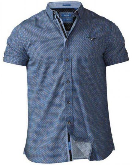 D555 Limburg Short Sleeve Shirt Blue - Koszule - Koszule 2XL-10XL