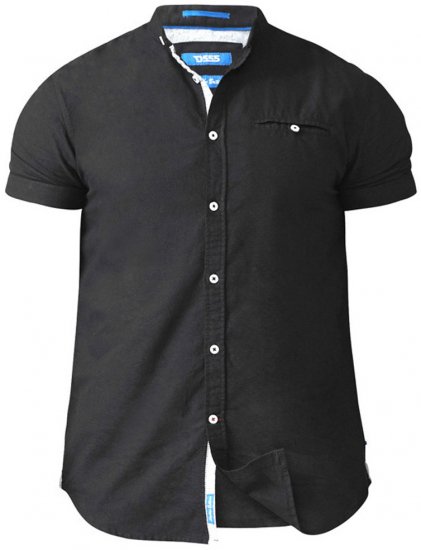 D555 Dwight Short Sleeve Shirt Black - Koszule - Koszule 2XL-10XL