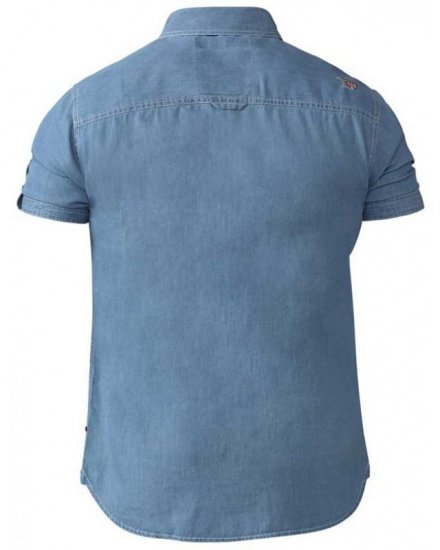 D555 Nathan Short Sleeve Shirt Blue - Koszule - Koszule 2XL-10XL