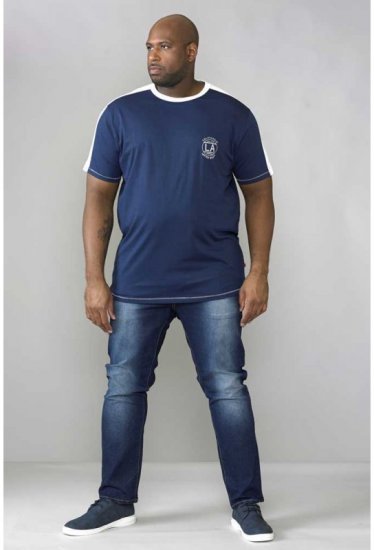 D555 Rick T-shirt Navy - Koszulki - T-shirty meskie Duże Rozmiary - 2XL-14XL