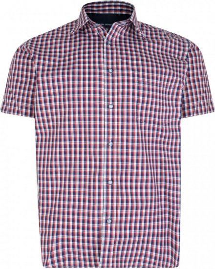 Kam Jeans 6145 Short Sleeve Shirt Red - Koszule - Koszule 2XL-10XL